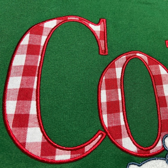 Coca Cola Coke Logo Green Christmas Sweatshirt Polar Bear Womens Large NEW - Picture 6 of 9